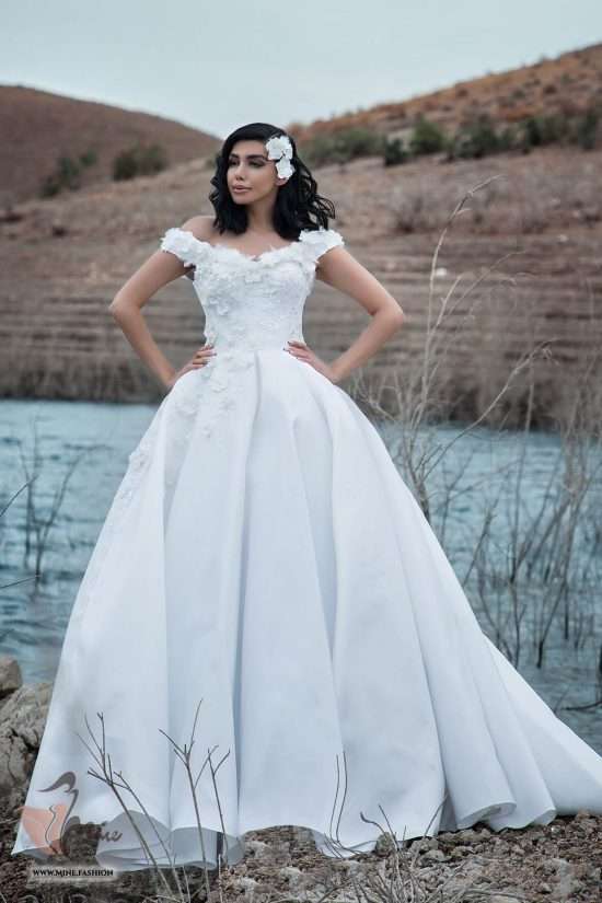 Satin Ball Gown Wedding Dress 30030