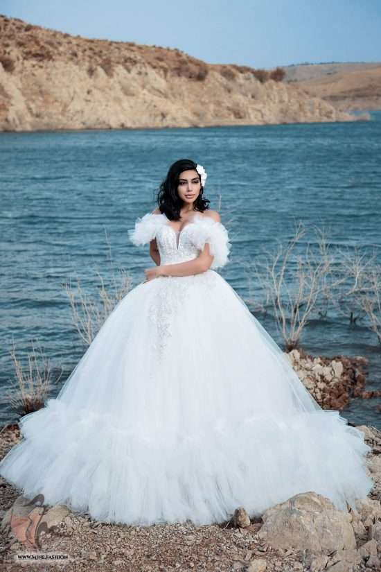 Ball Gown Wedding Dress with Ruffled Chiffon  30035